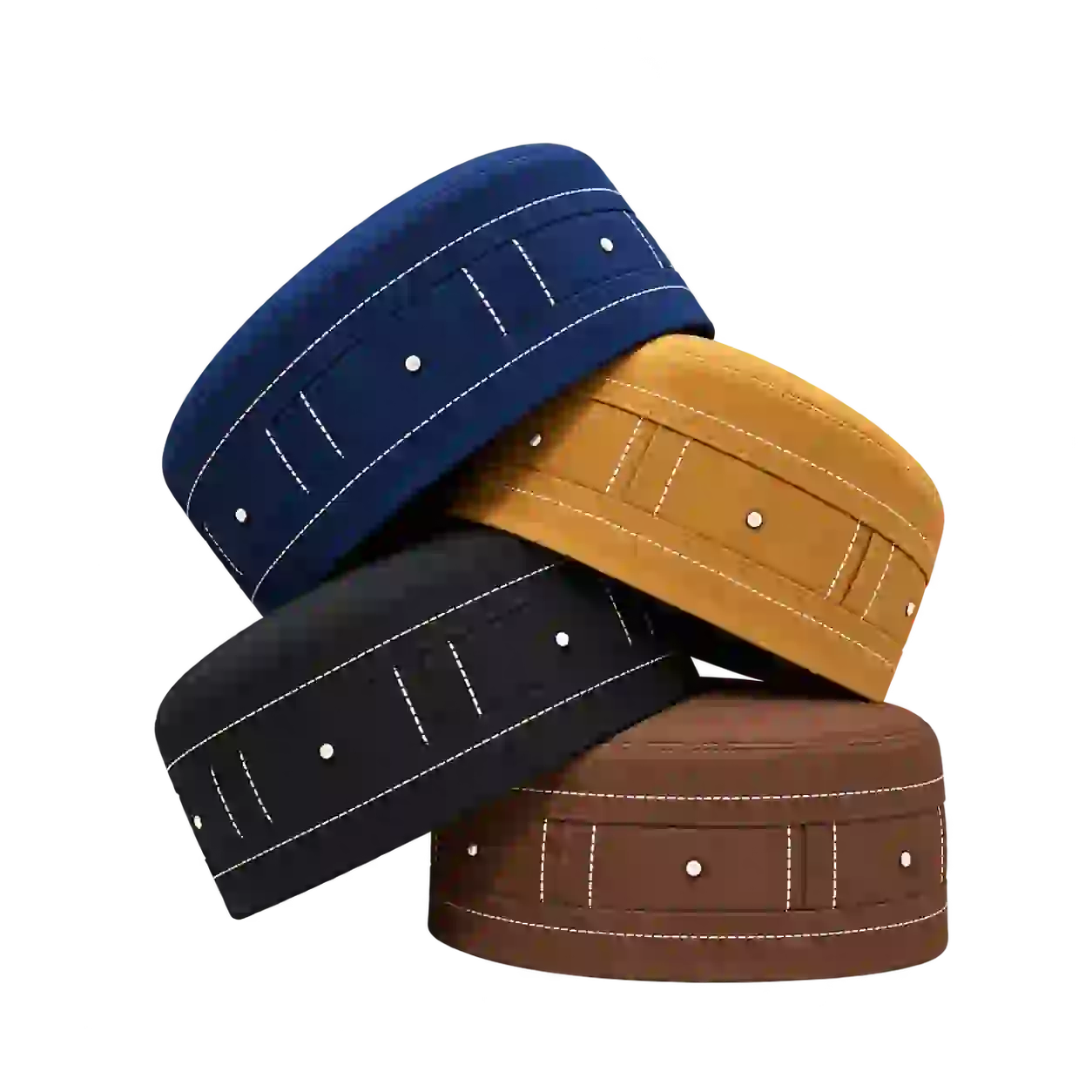 Nizami Collection Qamar Koofi Cap NC-QK-787 in multiple colors including navy blue, golden, black and brown