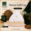 Nizami Soft Cap Golden NC-SC-11 Nizami Soft Cap in white with golden embroidery and red piping