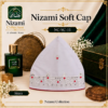 Nizami Soft Cap Sitara NC-SC-11 Nizami Soft Cap Sitara in white with silver embroidery and red stones